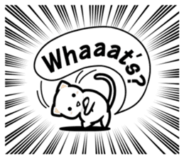 Exaggerated cats! sticker #12015764