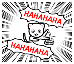 Exaggerated cats! sticker #12015765