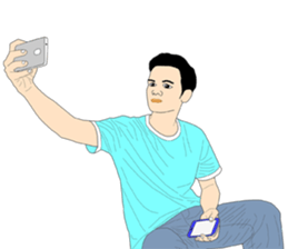 His friends Dadao sticker #12015863