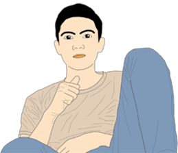 His friends Dadao sticker #12015866