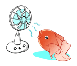 Goldfish and Summer sticker #12016177