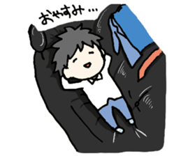 Cheerful office worker sticker #12018797