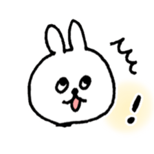 rabbit and bear heartwarming sticker. sticker #12019296