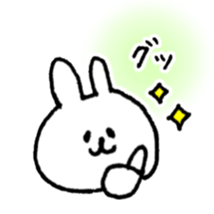 rabbit and bear heartwarming sticker. sticker #12019314