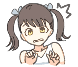 twin-tail girl sticker #12020190
