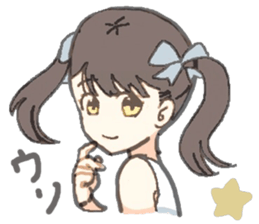 twin-tail girl sticker #12020191