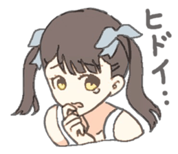 twin-tail girl sticker #12020192