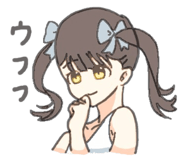 twin-tail girl sticker #12020194