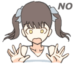 twin-tail girl sticker #12020196