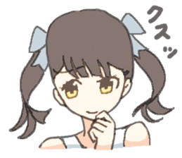twin-tail girl sticker #12020198