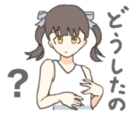 twin-tail girl sticker #12020201