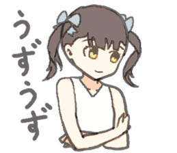 twin-tail girl sticker #12020202