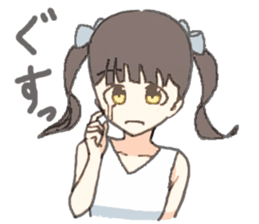 twin-tail girl sticker #12020203