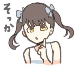 twin-tail girl sticker #12020204
