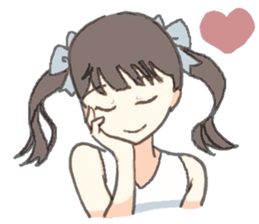 twin-tail girl sticker #12020205
