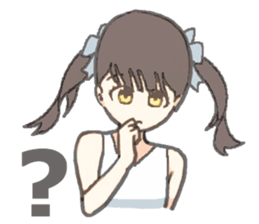 twin-tail girl sticker #12020206