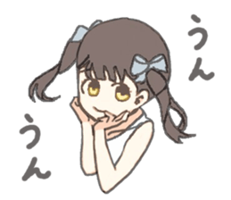 twin-tail girl sticker #12020207