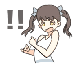 twin-tail girl sticker #12020208