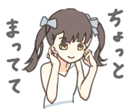 twin-tail girl sticker #12020209