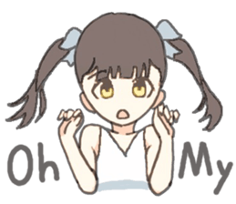 twin-tail girl sticker #12020210