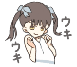 twin-tail girl sticker #12020213