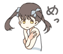 twin-tail girl sticker #12020214