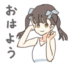 twin-tail girl sticker #12020215