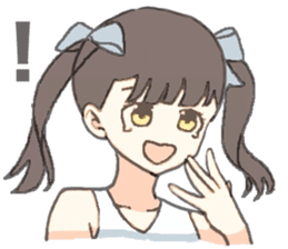 twin-tail girl sticker #12020219