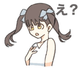 twin-tail girl sticker #12020222