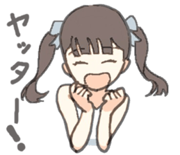 twin-tail girl sticker #12020223