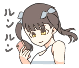 twin-tail girl sticker #12020226