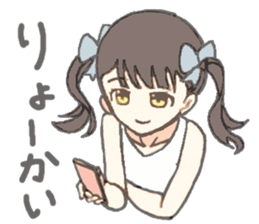 twin-tail girl sticker #12020227