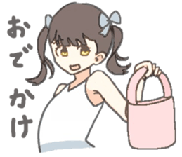 twin-tail girl sticker #12020228