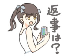 twin-tail girl sticker #12020229