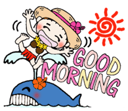 Hawaiian Girl ocyame of summer 1 sticker #12020470