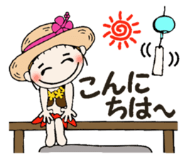 Hawaiian Girl ocyame of summer 1 sticker #12020473