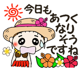 Hawaiian Girl ocyame of summer 1 sticker #12020475