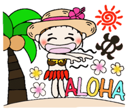 Hawaiian Girl ocyame of summer 1 sticker #12020476