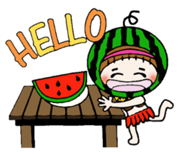 Hawaiian Girl ocyame of summer 1 sticker #12020477