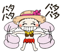 Hawaiian Girl ocyame of summer 1 sticker #12020480