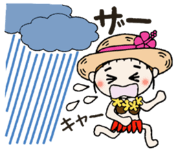 Hawaiian Girl ocyame of summer 1 sticker #12020482