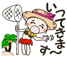 Hawaiian Girl ocyame of summer 1 sticker #12020486