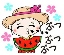 Hawaiian Girl ocyame of summer 1 sticker #12020492