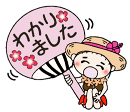 Hawaiian Girl ocyame of summer 1 sticker #12020497