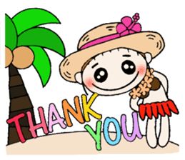 Hawaiian Girl ocyame of summer 1 sticker #12020499