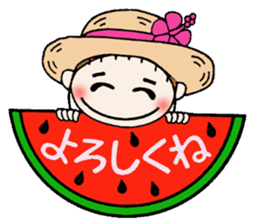 Hawaiian Girl ocyame of summer 1 sticker #12020500