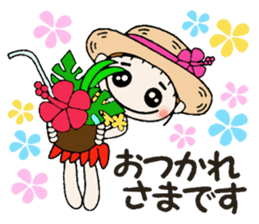 Hawaiian Girl ocyame of summer 1 sticker #12020502