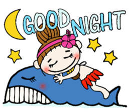 Hawaiian Girl ocyame of summer 1 sticker #12020509