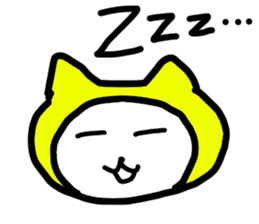 cat wear a hood sticker #12021814