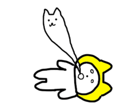 cat wear a hood sticker #12021828